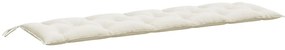 Almofadões banco jardim 2pcs 180x50x7cm mesclado tecido creme