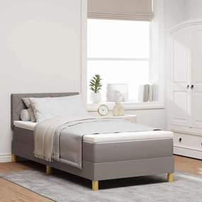 vidaXL Cama Box com Colchão & LED Taupe 90x190 cm em Tecido