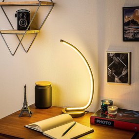 Candeeiro de Mesa Bevel – Dourado – 18 cm x 43 cm x 13 cm