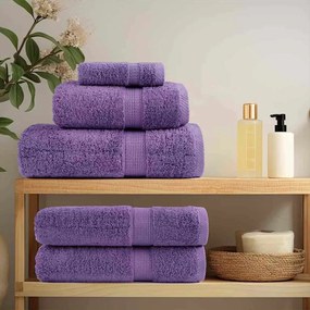 vidaXL Toalha de Convidado SOLUND Roxo 550 gsm