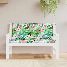 vidaXL Almofadões p/ banco de jardim 2 pcs 120x50x7 cm tecido multicor