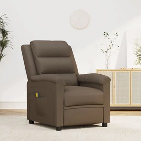 342373 vidaXL Cadeira de massagens couro artificial cinzento