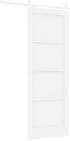 Porta Deslizante vidaXL com Conjunto de Ferragens Brancas 78x211 cm Pi