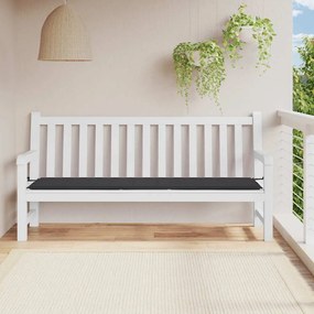 Almofadão p/ banco de jardim 200x50x4 cm tecido preto