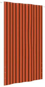 vidaXL Tela de varanda 160x240 cm tecido oxford laranja e castanho