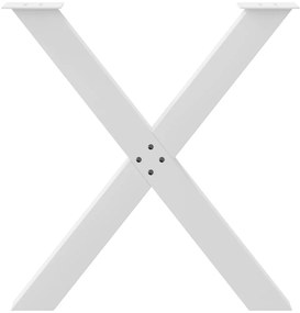 Pés para mesa de jantar em formato de X, 3 peças, branco, 70x(72-73) c