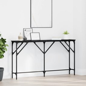 vidaXL Mesa de Apoio Carvalho Preto 140x23x75 cm Madeira de Engenharia