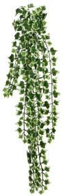 359036 vidaXL Planta suspensa artificial 12 pcs 339 folhas 90 cm verde/branco