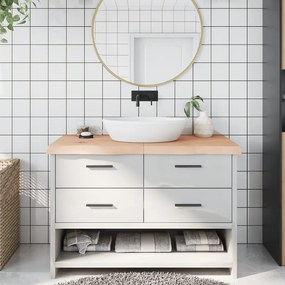 vidaXL Bancada p/ casa de banho 120x20x(2-6)madeira maciça não tratada