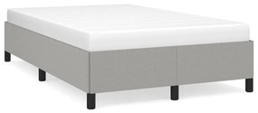 vidaXL Estrutura de cama sem colchão cinza claro tecido