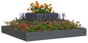 Vaso/floreira 80x80x27 cm pinho maciço cinzento