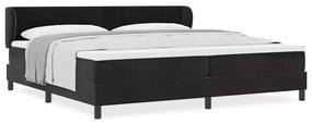 Cama Box com Colchão vidaXL Preto 200x200 cm Veludo
