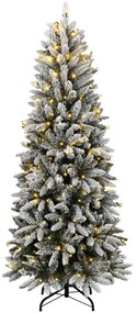 Árvore Natal artificial c/ 300 luzes LED e flocos de neve 240cm