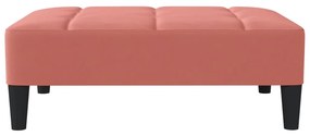 Apoio de pés 78x56x32 cm veludo rosa