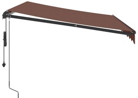 Toldo retrátil automático 300x250 cm castanho