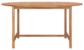 vidaXL Mesa de jardim 150x76 cm madeira de teca maciça