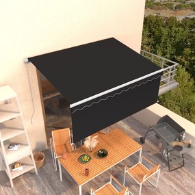 Toldo retrátil manual com estore 3x2,5 m antracite