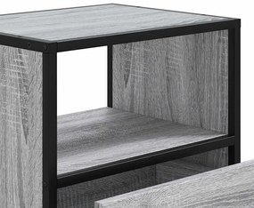 Mesas de cabeceira de parede 2 pcs 40x31x39,5cm cinzento sonoma