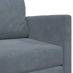 Sofá cama de chão 2 em 1 Cinza Escuro 124x204x61 cm Veludo