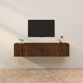 Móveis de TV de parede 3 pcs 57x34,5x40 cm carvalho castanho
