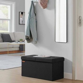Banco com espaço de arrumação 38 x 76 x 38 cm Preto