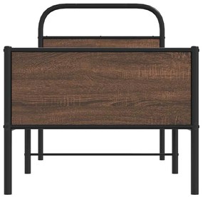 Estrutura cama s/ colchão derivados madeira carvalho castanho