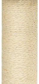 Arranhador para Gatos em Sisal e Pelucia com 155cm - Creme