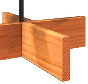 Árvore de Natal decorativa 80 cm pinho maciço castanho-mel