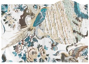 Tapete de algodão com motivo de aves multicolor 200 x 300 cm ARIHA Beliani