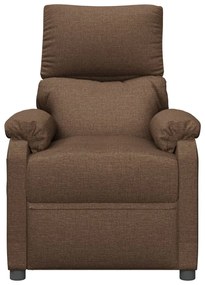Poltrona de massagens reclinável tecido castanho