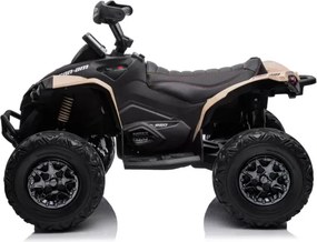 Moto 4 elétrica para crianças 1 a 5 anos 12V 4x4 Can-AM Maverick 12V com comando 2.4G Caqui