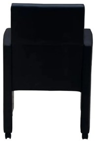 Cadeiras de jantar 2 pcs couro artificial preto