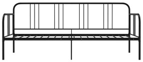 Sofá-cama 90x200 cm metal preto