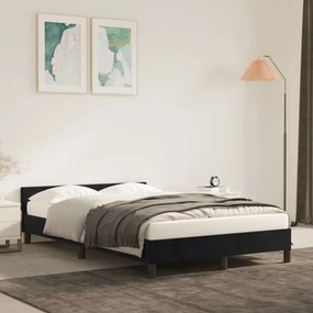 Estrutura de cama c/ cabeceira 120x200 cm veludo preto