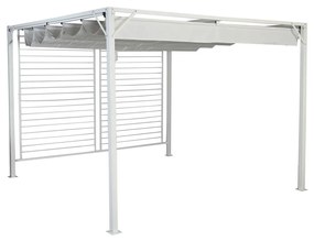 Pérgula Dkd Home Decor Branco 296 X 296 X 225 cm Aço