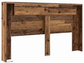 Cabeceira com Armário Madeira antiga 180 x 17 x 104.5 cm