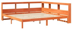 Cama com estante sem colchão 200x200 cm pinho maciço