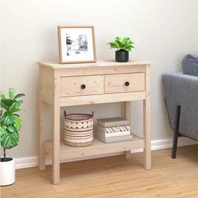 vidaXL Mesa consola 75x35x75 cm madeira de pinho maciço