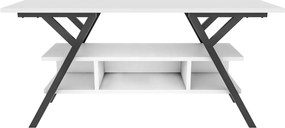 Móvel TV Minerva – Preto e Branco – 120 cm x 35 cm x 55 cm