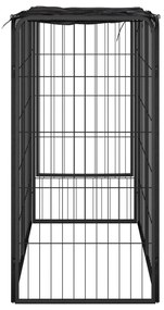 Canil com 6 painéis 50x100 cm aço revestido a pó preto