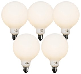 Conjunto de 5 Lâmpadas LED E27 Reguláveis Opala G125 5W 450 lm 3000K