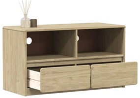 Móvel de TV SAUDA 99x43x55 cm madeira pinho maciça cor carvalho