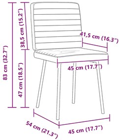 Cadeiras de jantar 4 pcs couro artificial cinzento