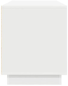 Móvel de TV com luzes LED 100x41x50 cm branco