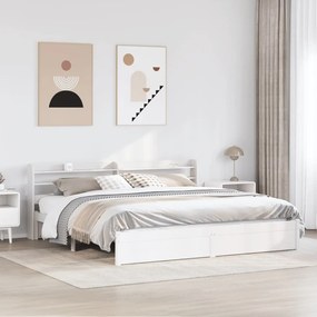 vidaXL Estrutura de cama c/ cabeceira sem colchão 180x200 cm branco
