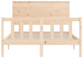 Cama sem colchão 120x200 cm madeira de pinho maciça