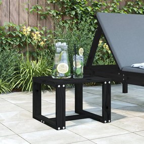 vidaXL Mesa de apoio p/ jardim 40x38x28,5 cm pinho maciço preto