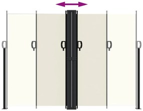 Toldo lateral retrátil 180x1000 cm cor creme