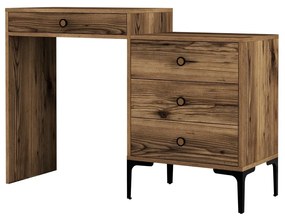 Mesa de Maquilhagem Lizbon500 – Nogueira – 124x84,7x40 cm