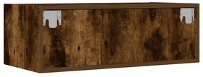 Móvel de TV com luzes LED 75x35,5x25 cm carvalho fumado